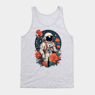 Floral Astronaut by Akbaly Tank Top